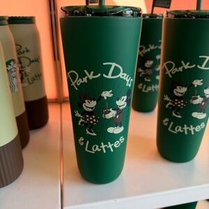 Disney Parks 2026 Starbucks Parks Days & Lattes Mickey Tumbler Water Bottle NEW